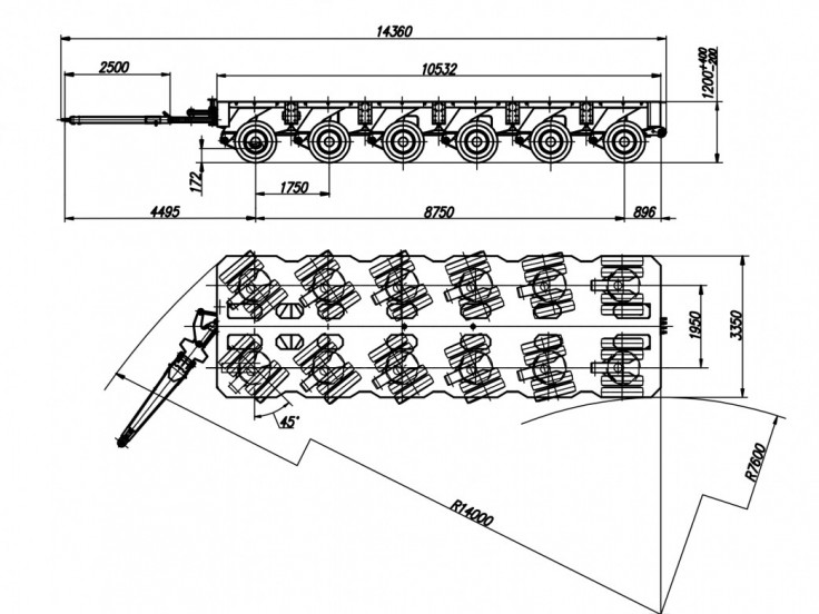 Прицеп-модуль ЧМЗАП 706010 по спецификации 011 А