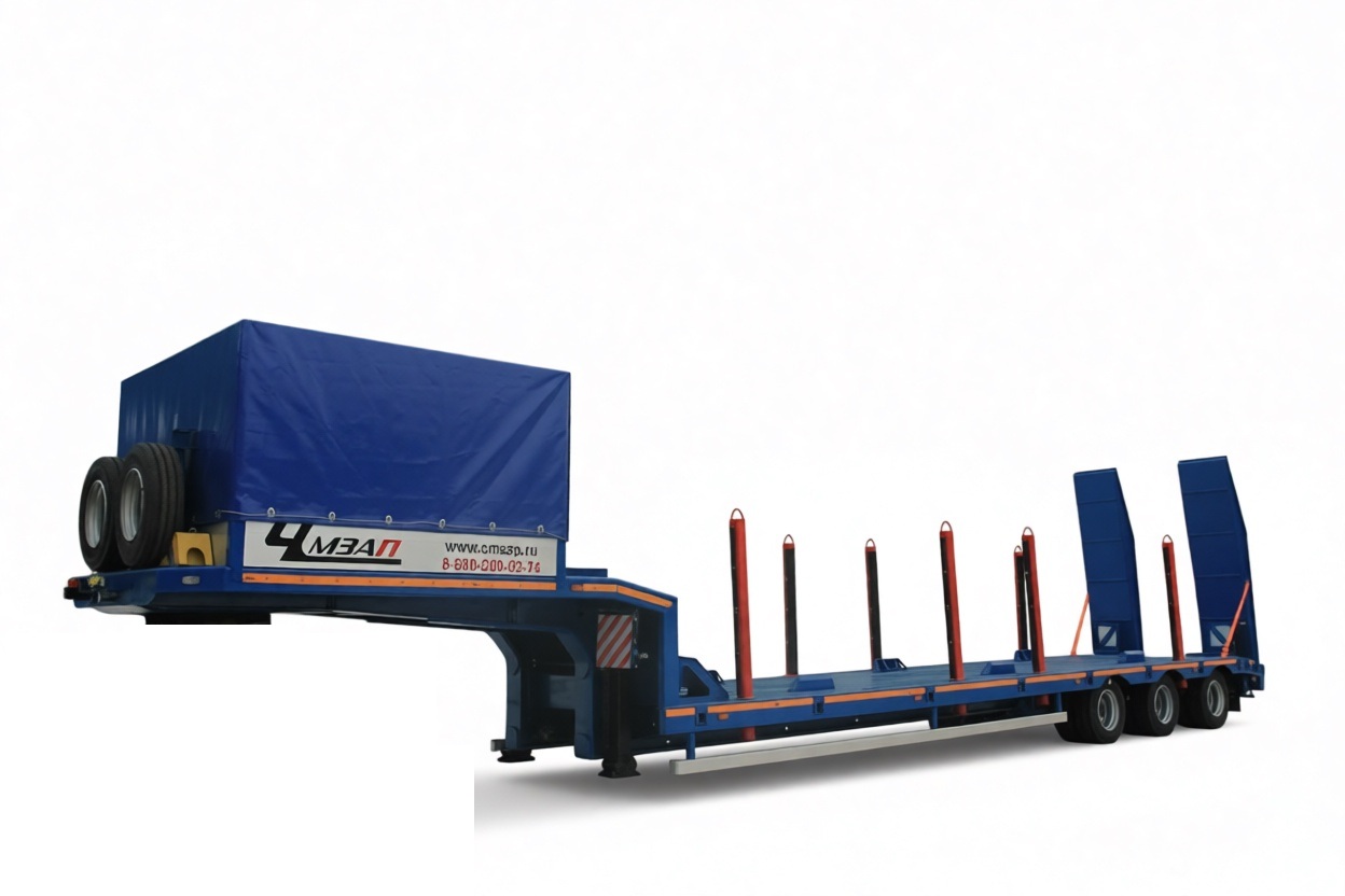 Низкорамный полуприцеп тяжеловоз ЧМЗАП 99064 по спецификации 052 ГТ12