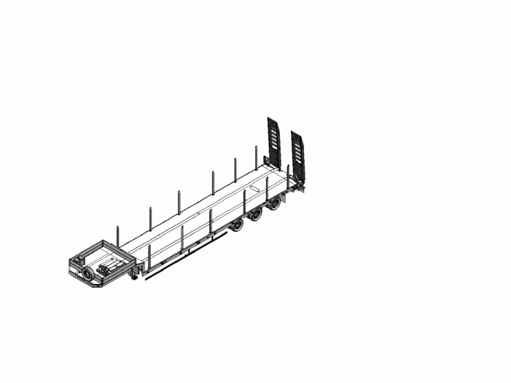 Низкорамный полуприцеп-тяжеловоз ЧМЗАП 99064 по спецификации 100-01