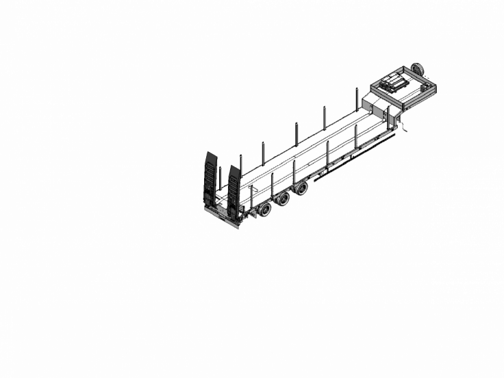 Низкорамный полуприцеп-тяжеловоз ЧМЗАП 99064 по спецификации 100-01