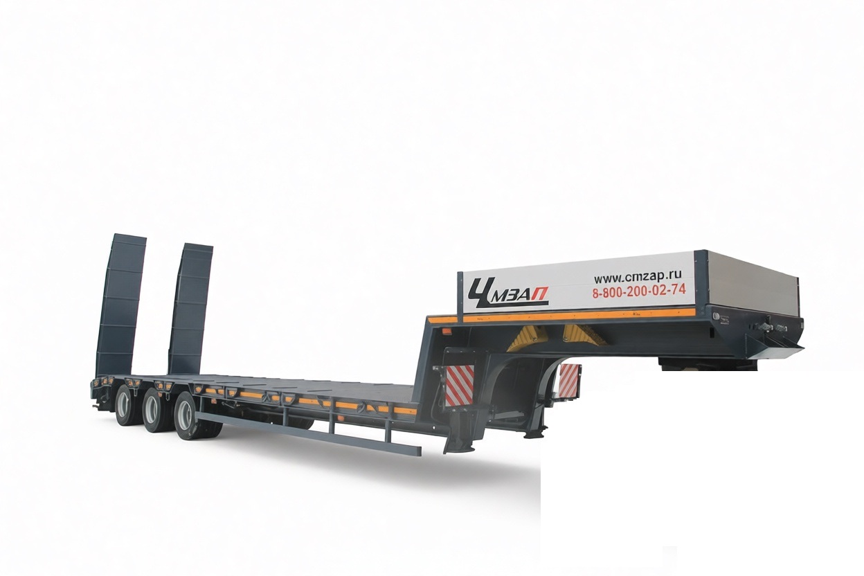 Низкорамный полуприцеп тяжеловоз ЧМЗАП 99064 по спецификации 052 МТ21