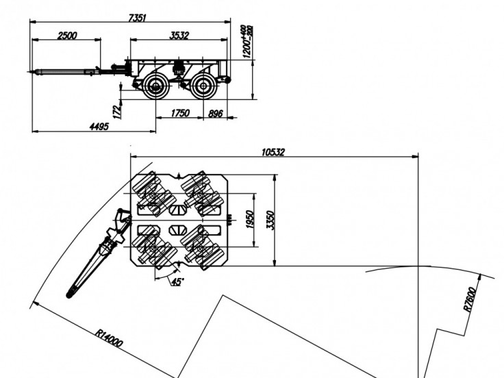 Прицеп-модуль ЧМЗАП 702010 по спецификации 010 А