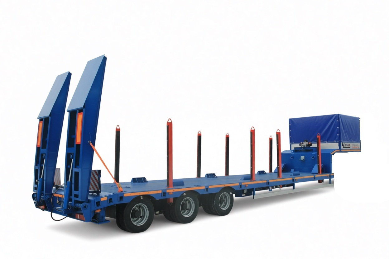 Низкорамный полуприцеп тяжеловоз ЧМЗАП 99064 по спецификации 052 ГТ12